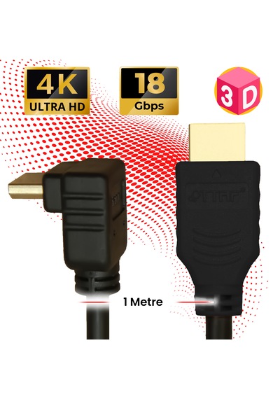Hdmi 2.0 Ultra Hd L Tipi Ses Ve Görüntü Aktarım Kablosu 1 Metre