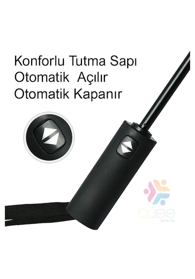 Bliss Umbrella 12 Telli Otomatik Şemsiye Bordo