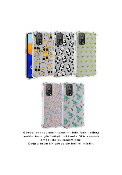 Xiaomi Poco F2 Pro Köşe Korumalı Antişok Kapak Duck Tasarımlı Şeffaf Silikon Kılıf