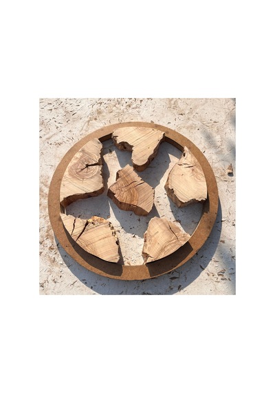 Ham Zeytin Ağacı Planyalanmış Epoksi İçin Doğal Ahşap Parçaları Çap 30 Cm Kahverengi Kahverengi