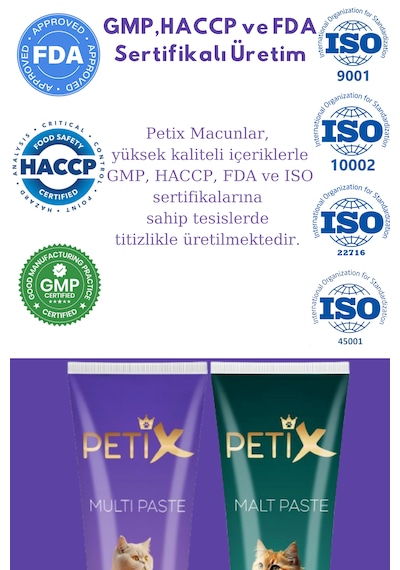 Petix Multivitamin ve Tüy Yumağı Önleyici Kedi Malt Macunu 100 G