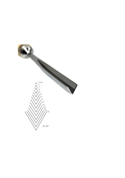 Kirschen Düz V Ağız Oyma Iskarpelası Cut41 - 10Mm