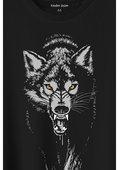 Bozkurt Kurt Kafası Wolf Gri Bozkurt Baskılı Tişört Unisex T-shirt 001
