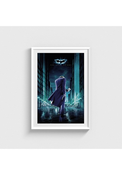The Dark Knight 2008 Film Posteri Tablo Çerçeveli Poster Duvar Dekorasyonu Beyaz Çerçeveli Tablo Beyaz Çerçeveli Tablo Dn11d356beyaz
