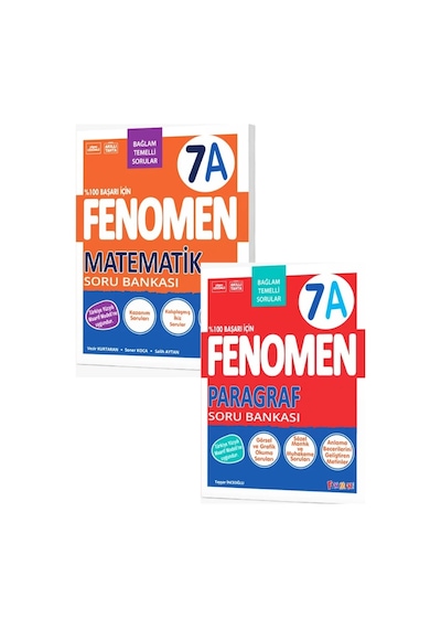 2027 7.sınıf 7a Matematik- 7a Paragraf Maarif Yeni Müfredat Soru Bankası Seti 2 Kitap Kolay-orta