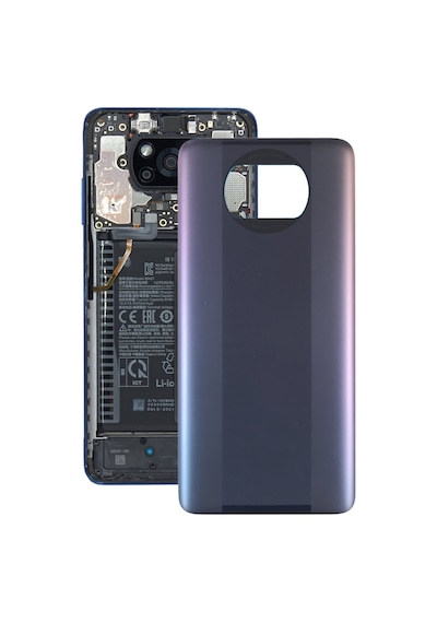 Xiaomi Poco X3 Pro Uyumlu Arka Pil Batarya Kapağı M2102j20sg M2102j20sı - Siyah
