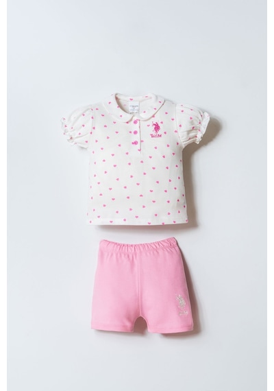 U.s. Polo Assn. Kız Bebek Beyaz Şort Takım 5274-50156 Beyaz