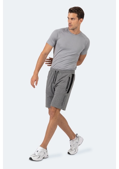 Slazenger Nıkon I Erkek Fermuar Cepli Koyu Gri Şort