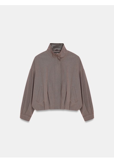 Dilvin 60828 Dik Yaka Bomber Ceket Kahve