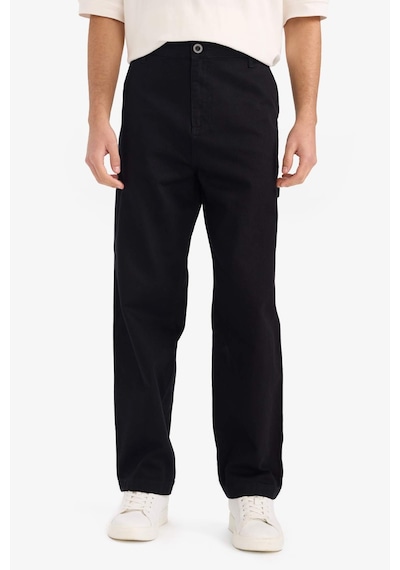 Defacto Baggy Fit Düz Paça Pantolon E9020ax25aubk81 Siyah-bk81