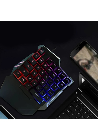Hk Tech G7 Rgb Tek El 35 Tuşlu Kablolu Oyun Klavyesi
