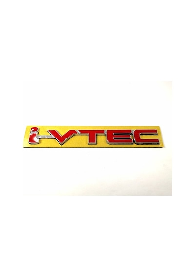 Honda I-Vtec Bagaj Yazısı Kırmızı Nikel Kenarlı (130Mm-15Mm)