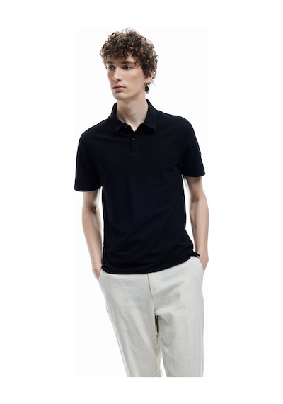 Koton Pamuklu Regular Fit Kısa Kollu Polo Yaka Tişört Siyah 5sam10027mk SIYAH