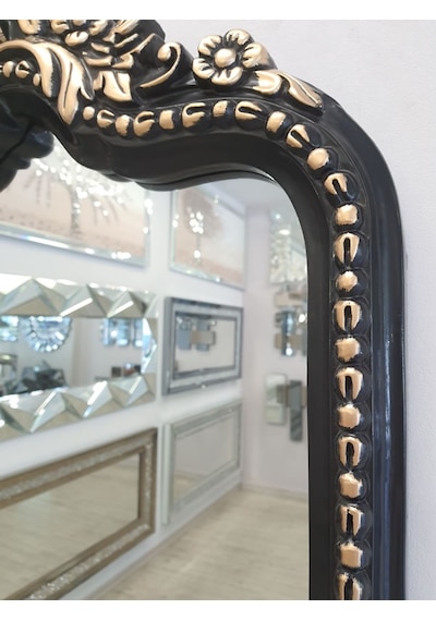Ayna Denizi Princess Great Black Gold Model Siyah Altın Renk Dekoratif Boy Aynası