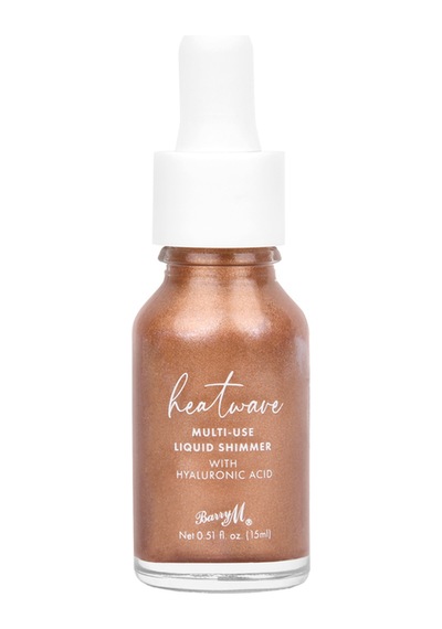 Barry M Heatwave Multi-use Liquid Shimmer Hyaluronik Asitli Likit Aydınlatıcı Allık Kahverengi