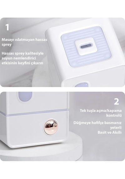 La-0623 Premium Küp Oda Nemlendirici Aroma Difüzörlü Ultrasonik Soğuk Buhar