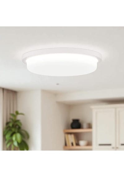 36 Watt Beyaz Işık Ledli İç Ve Dış Mekan 3200 Lümen Plastik Tavan Ve Duvar Armatürü, Led Tavan Aplik Beyaz