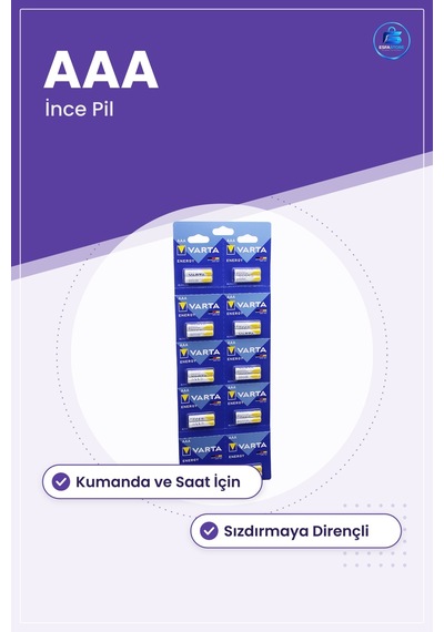 İnce Alkalin Pil Aaa Uzaktan Kumanda Saat Oyuncak El Feneri Taşın