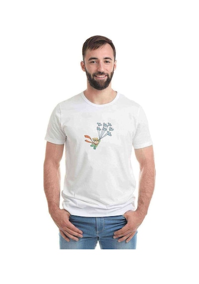 Le Petit Prince Küçük Prens Baskılı Beyaz Erkek Tshirt