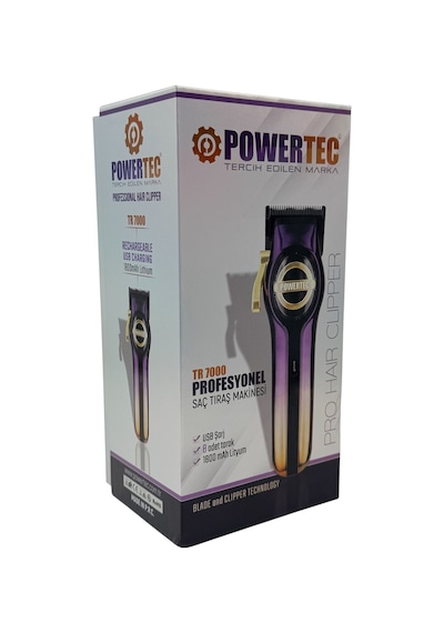 Powertec TR-7000 Profesyonel Usb Type-c Şarj Girişli Saç Sakal Tıraş Makinesi