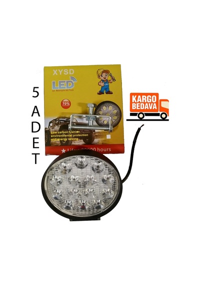 5 Adet Off Road Sis Farı - 14 Led Yuvarlak Çalışma Lambası