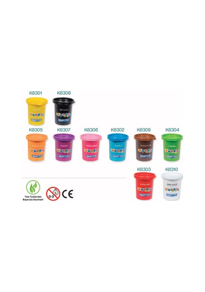 Gıpta Oyun Hamuru 120 Gr Beyaz Çok Renkli