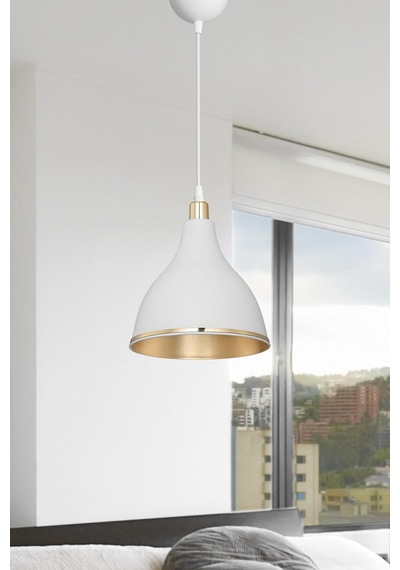 Ag Lightdesign Beyaz Sarkıt Avize Yatak Odası Salon Mutfak Koridor Lamba Içi Gold 17 Agnm18 Diğer