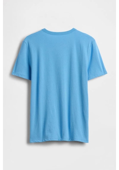 Gap Erkek Çocuk Logo Detaylı Mavi T-shirt-13562 Mavi