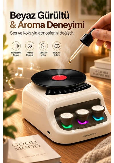 Gromo Z18 Bluetooth Hoparlör 5w Rgb Işıklı, 20 Uyku Sesli Beyaz