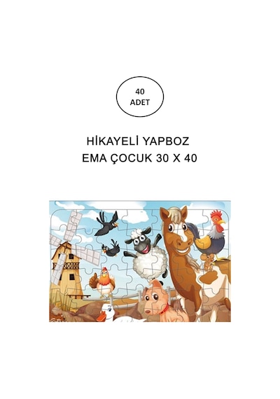 Hikayeli Yapboz Ema Çocuk 30 X 40 - 40 Adet
