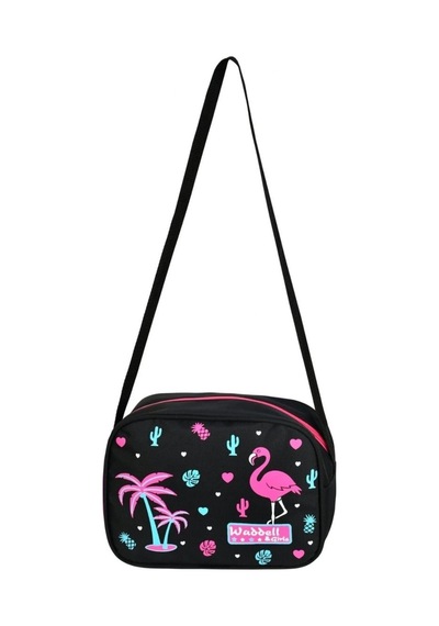 Waddell Flamingo Desenli Ilkogretim Cantasi Beslenbe Cantasi Kalemlik 3 Lu Set Siyah Pembe Siyah-pembe