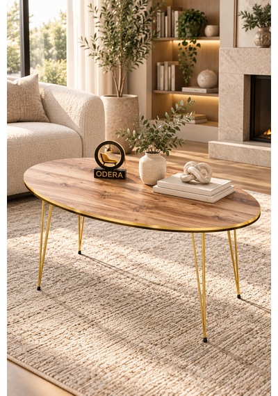 Odera Ceviz Oval Çekmeceli Orta Sehpa Siyah- Detaylı Metal Ayaklı İskandinav Modern Salon Sehpası Diğer Odera Ceviz Oval Çekmeceli Orta Sehpa Siyah- Detaylı Metal Ayaklı İskandinav Modern Salon Sehpası Diğer