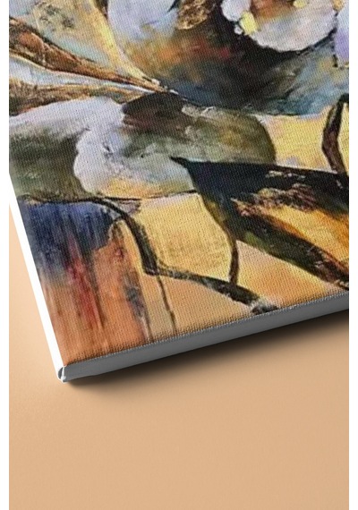 Webstyle Sayılarla Boyama Seti Kasnaklı Beyaz Çiçek 40 X 50 Cm