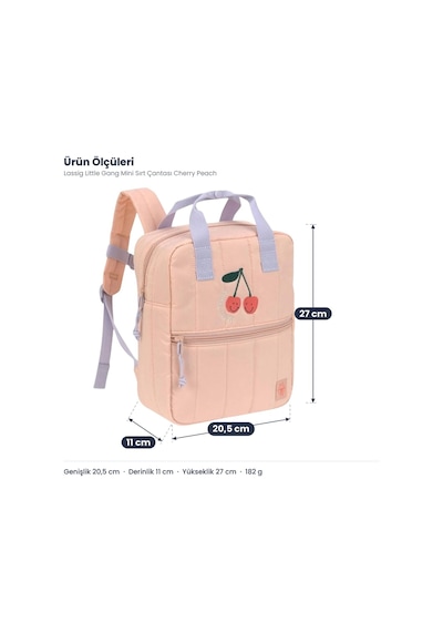 Lassig Little Gang Mini Sırt Çantası Cherry Peach Pembe