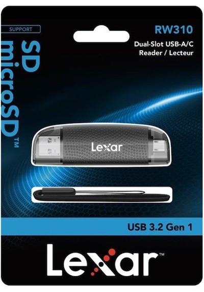 Lexar LRW310X-BNBNG Dual Slot SD Micro SD USB Type-C 3.2 Gen1 Kart Okuyucu