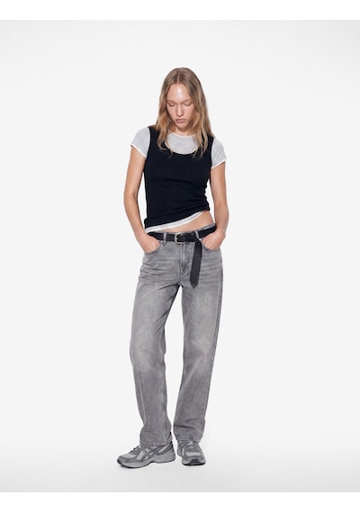 Koton Slim Fit Bisiklet Yaka Katmanlı Viskon Karışımlı Kısa Kollu Tişört Siyah 6sal10435ık