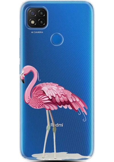 Xiaomi Redmi 9C Kilif Desenli Silikon Flamingo 473363401