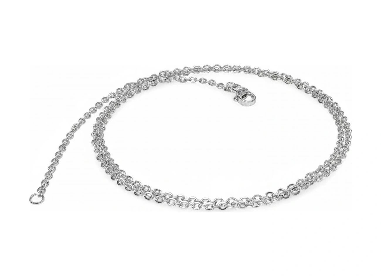 Moncuk Design Minik Boy Beyaz Çelik Kolye 0.5mm 3351cek003 Beyaz