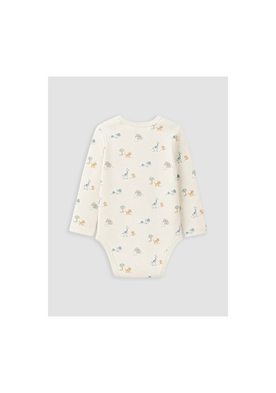 Lc Waikiki Alıta Cıty Farkıyla Lcw Baby Ekru Desenli Erkek Bebek Çıtçıtlı Body Ekru - 929719795 Ekru