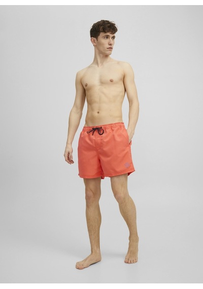 Jack & Jones Erkek Normal Bel Desenli Açık Kırmızı Şort Mayo - 12202956 001