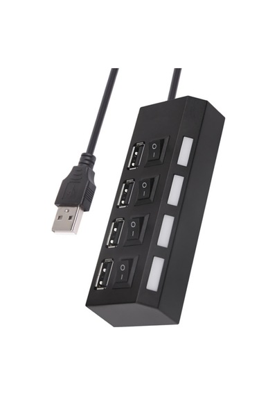 4 Port Usb 2.0 Çoklayıcı Çoğaltıcı Hub Anahtarlı Işıklı On Off Usb Swıtch