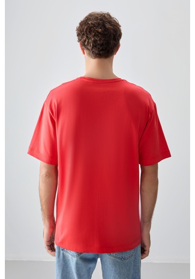 Air Jones Tommy Life Fiesta %100 Pamuk Kalın Yumuşak Dokulu Oversize Fit Baskılı Erkek T-shirt - 88361 Kirmizi Air Jones Tommy Life Fiesta %100 Pamuk Kalın Yumuşak Dokulu Oversize Fit Baskılı Erkek T-shirt - 88361 Kirmizi