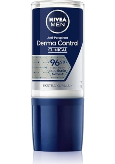 Men Erkek Roll On Deodorant Derma Control Clinical 50 Ml,96 Saat Üstün Koruma,anti-perspirant,c Vitamini,ekstra Kurulu