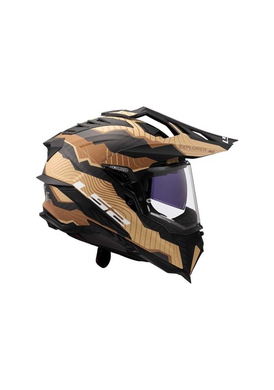 Ls2 Explorer C Karbon Trick Kapalı Kask Kum