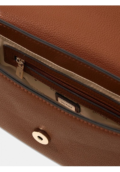 Guess Isola Dönüştürülebilir Kapaklı Çapraz Askılı Kadın Kahverengi Omuz Çantası Hwbg9905210-cog