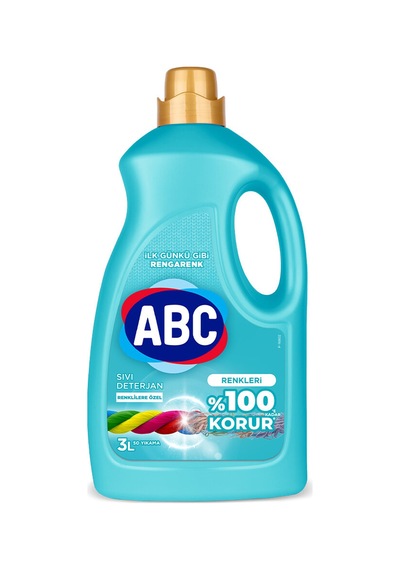 Abc Sıvı Bakım Deterjanı Renkliler 50 Yıkama 3000 Ml Diğer