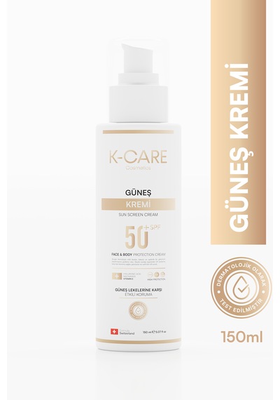 K K-care Cosmetics Sun Screen Güneş Kremi SPF50+ 150 ML
