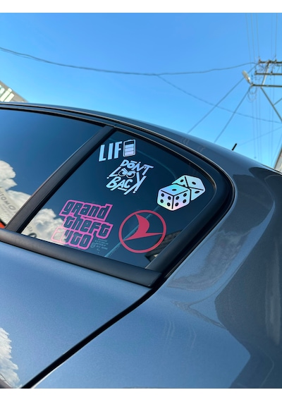 5 Li Oto Sticker Seti Zar 0