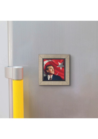 Mustafa Kemal Atatürk Baskılı Mdf Magnet 7x7 344