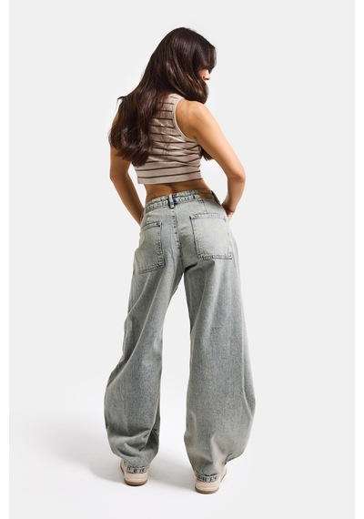 Itsbasic Kadın T.kot 4s6-67 Mega Balon Fit %100 Koton Denim Jean
